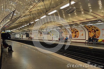 Lamarck Metro station Paris France Editorial Stock Photo